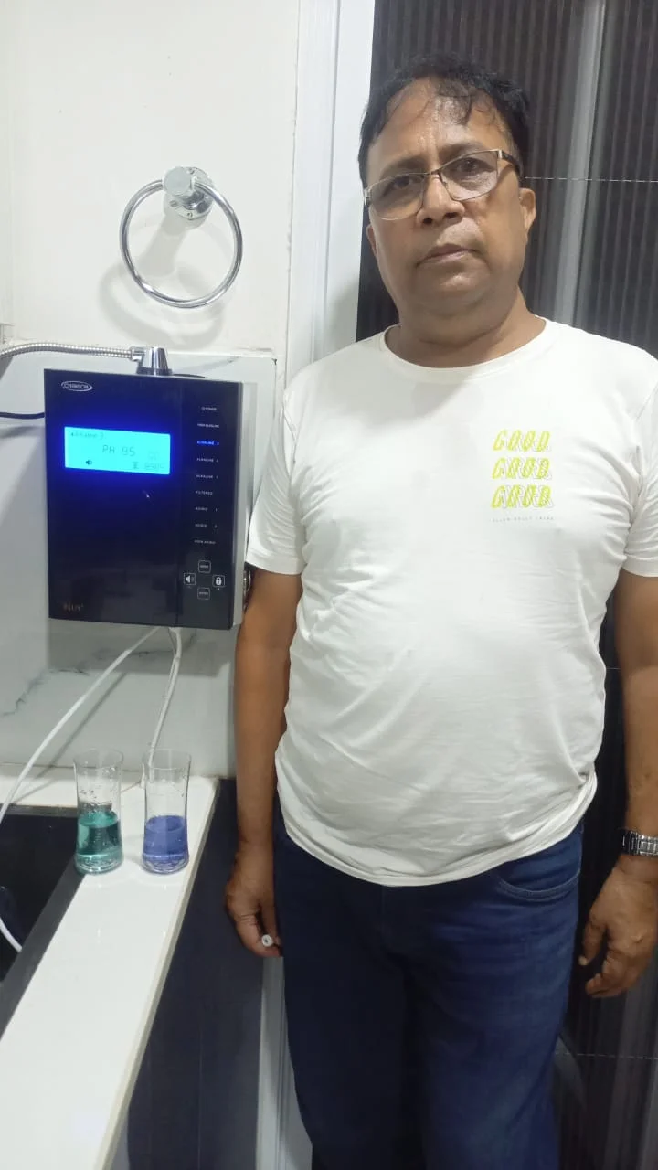 Chanson Quality Water Purifier ensuring a man's daily clean water intake